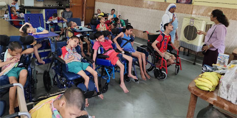 Food, clothes, and diapers distributed at Mother Teresa Home, Pratap Nagar, Jaipur. Food, clothes, and diapers distributed at Mother Teresa Home, Pratap Nagar, Jaipur.