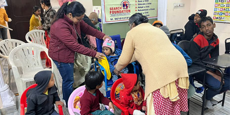 Stationery given to specially-abled kids at Navchetan, Jaipur. Stationery given to specially-abled kids at Navchetan, Jaipur.