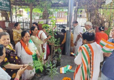 On 15th August distribution of plants and plantation at malviya nagar jaipur