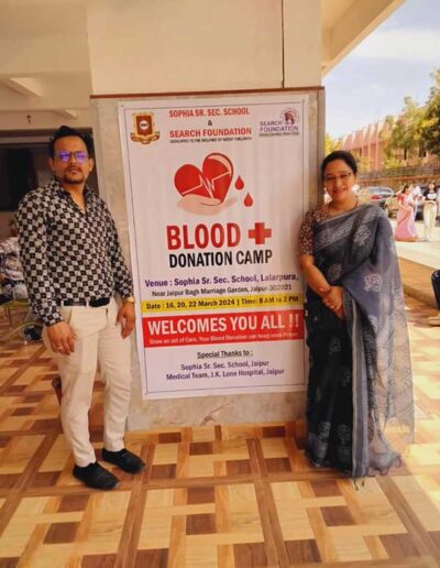 Blood Donation Camp at Sophia Sr. Sec. School, Lalarpura, Jaipur