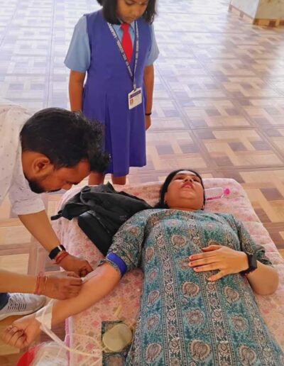 Blood Donation Camp at St. Anselm's Pink City School, Malviya Nagar, Jaipur.
