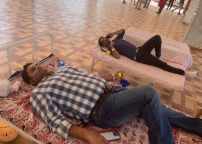 Blood donation camp at Sophia School, Jaipur, with J.K. Lone Hospital team
