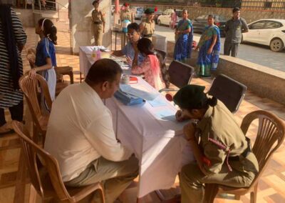 Blood donation camp at Sophia School, Jaipur, with J.K. Lone Hospital team