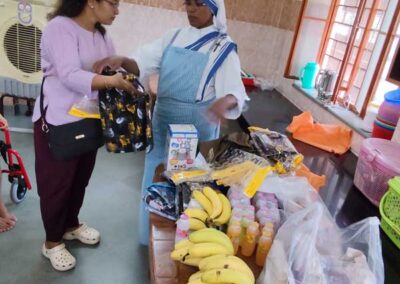 Food, clothes, and diapers distributed at Mother Teresa Home, Pratap Nagar, Jaipur.