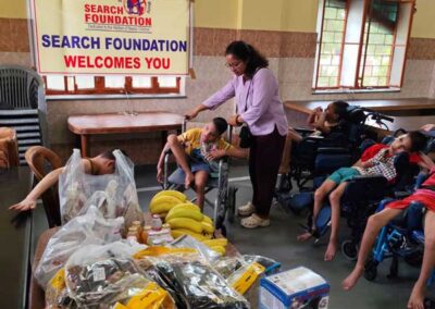 Food, clothes, and diapers distributed at Mother Teresa Home, Pratap Nagar, Jaipur.