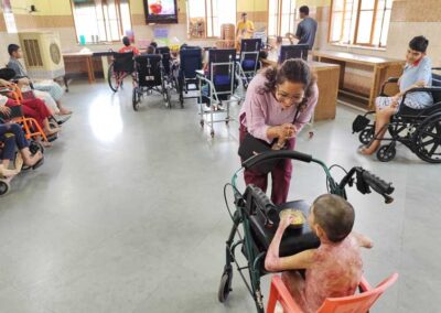 Food, clothes, and diapers distributed at Mother Teresa Home, Pratap Nagar, Jaipur.